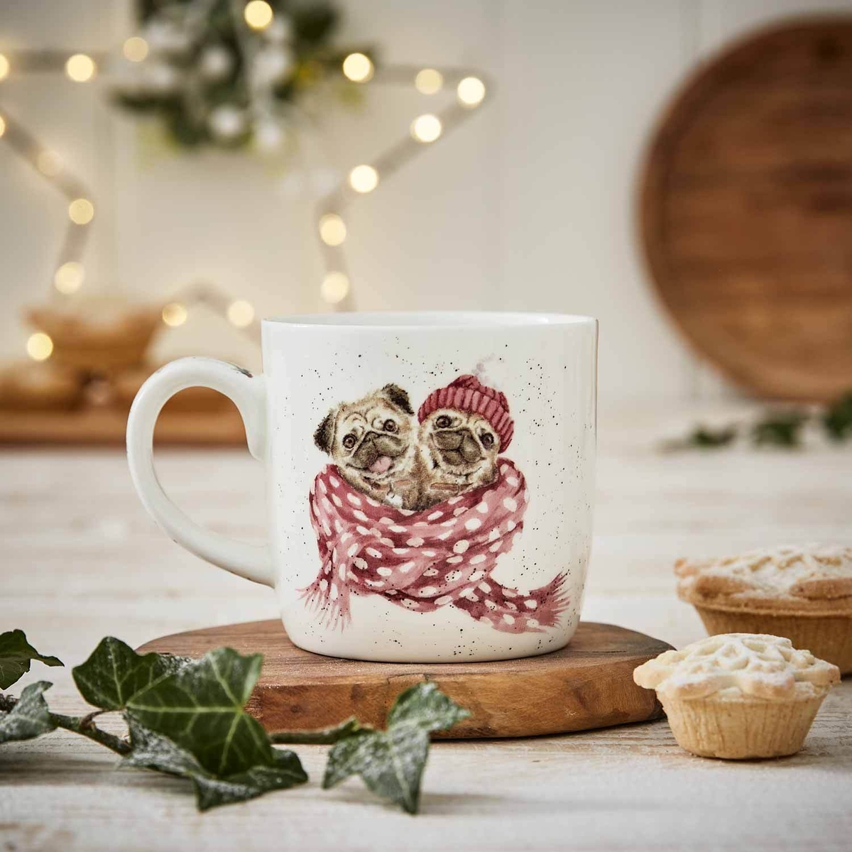 Wrendale Designs Snug as a Pug Mug image number null